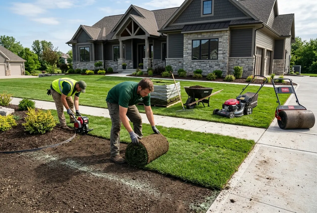 New Home Lawn Installation